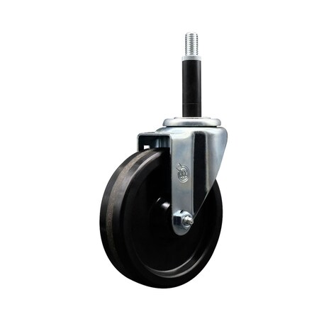 Service Caster 5'' SS Phenolic Wheel Swivel 3/4'' Expanding Stem Caster SCC-SSEX20S514-PHS-34